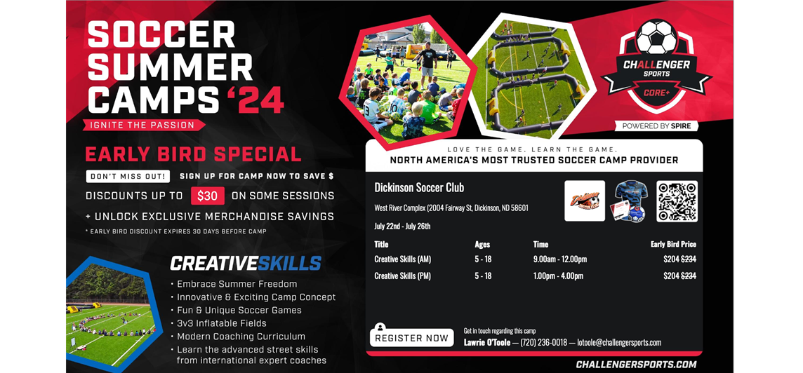 Challenger Sports Creative Skills Soccer Camp